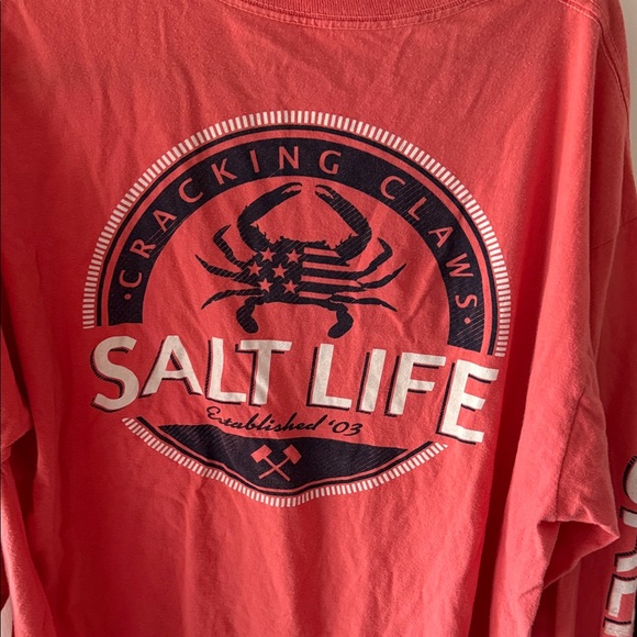 Salt Life Vibrant Coral Long Sleeve Tee - Picture 4 of 5